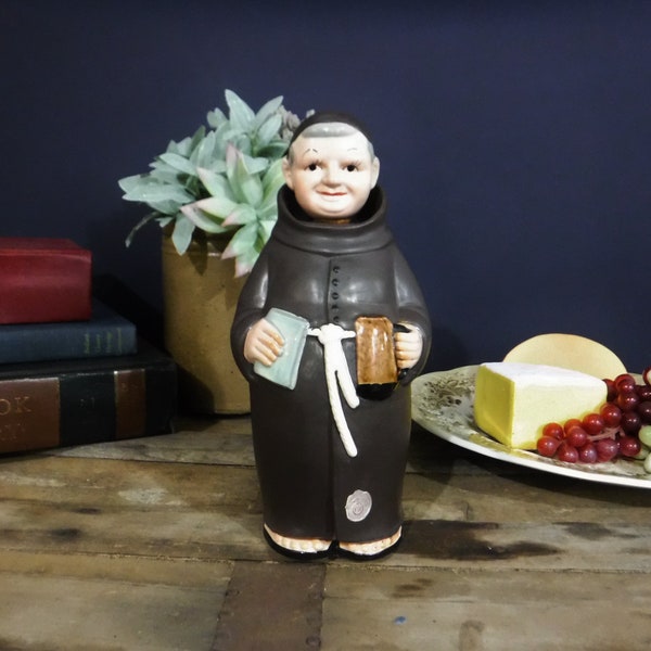 Vintage Monk/Friar Figurine Decanter Bottle by Nikoniko Import EW-Made in Japan