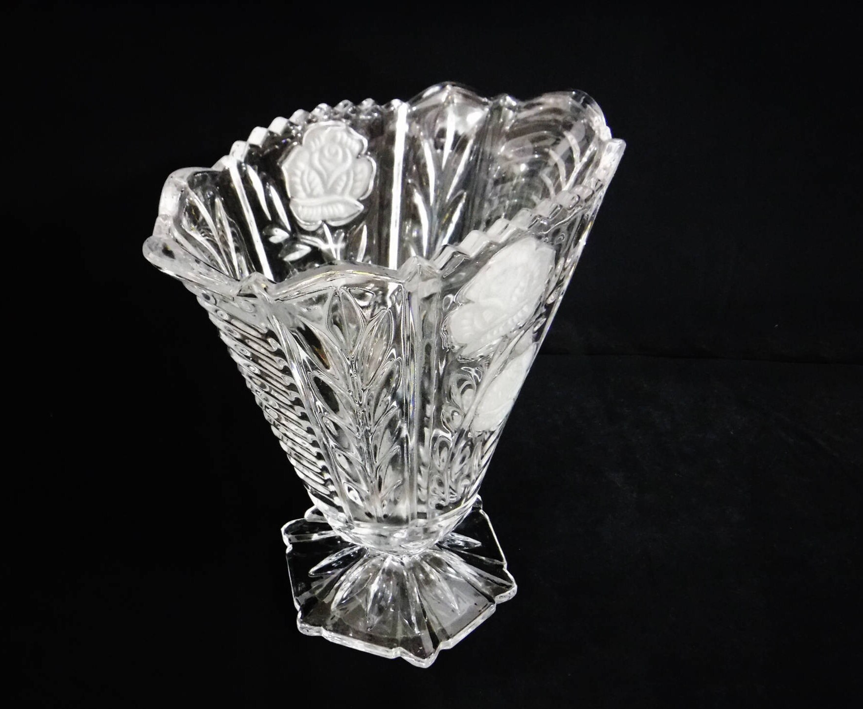 German Crystal Vase24 Lead Crystal Etched Vase/Gift for Etsy