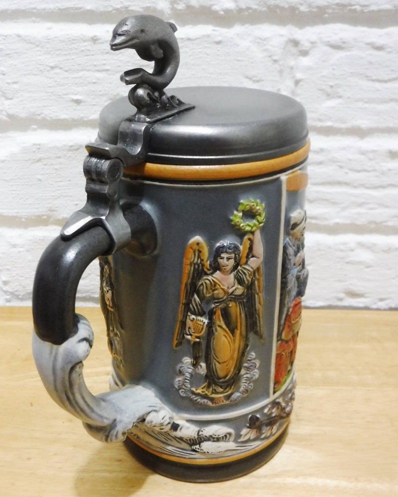 Limited Edition Gerz Beer Stein W/pewter Lidvintage Etsy
