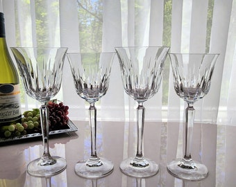 4 Mikasa Park Avenue Crystal Wine Glasses/Water Goblets-Two Each
