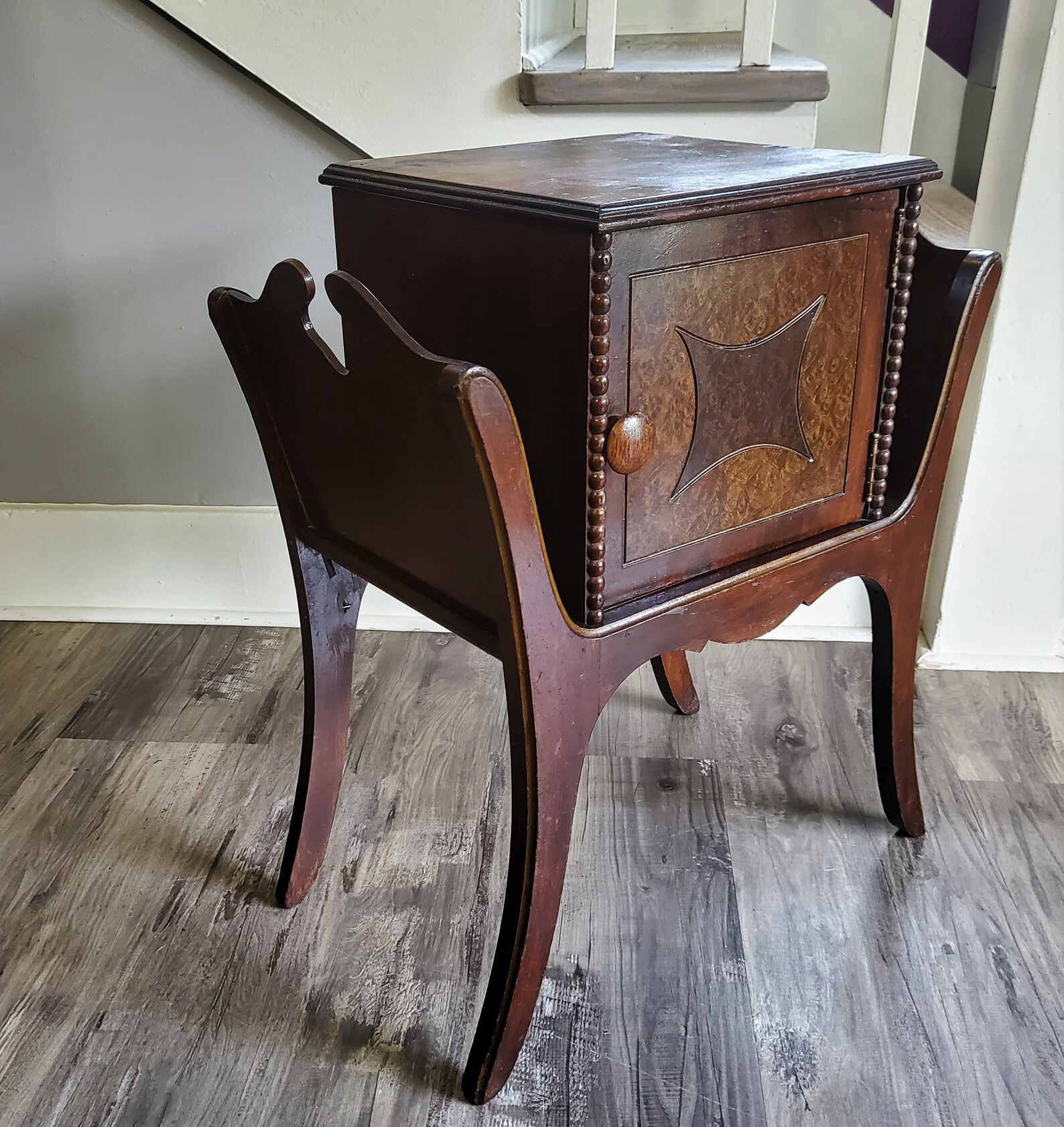 Vintage Humidor Table W/magazine Rackswood Smoking Stand Etsy