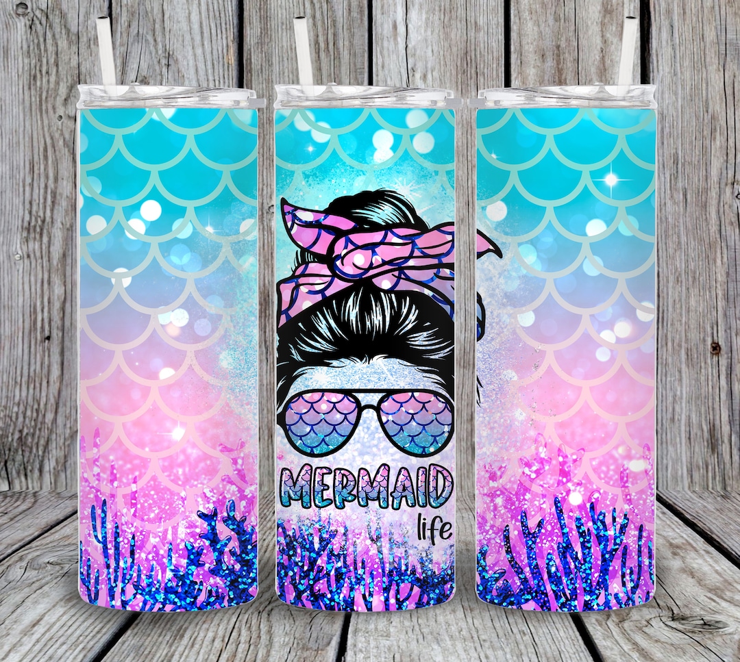 Merman Matte Tumbler, Personalized Mermaid Cup, Custom Name Insulated Stainless Steel Cup, Perfect Mermaid Gift, 20oz Maars Maker Tumbler