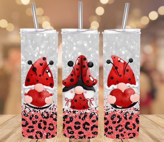 Ladybug Gnome Skinny Tumbler | Spring Sublimation, 20 or 30oz