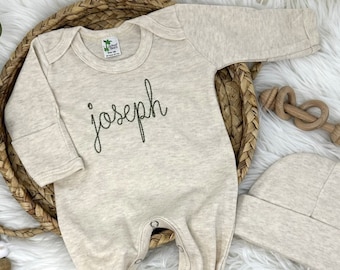 Newborn Boy Coming Home Outfit Neutral,Baby Boy Coming Home Outfit,Baby Boy Gift,Personalized Going Home Outfit Baby Boy, Newborn Set Name