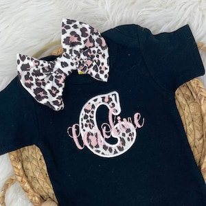 Personalized Leopard Newborn coming home outfit, Custom girl coming home outfit, Baby Girl Cheetah baby shower gift Newborn Hospital Outfit