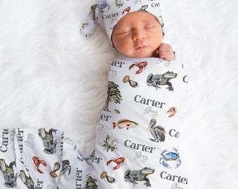 Personalized Minky Blanket for Baby Boy | Louisiana Blanket  |Louisiana Baby Shower Gift | Custom Name Blanket | Wildlife Nursery Blanket