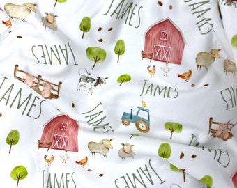 farm swaddle blanket