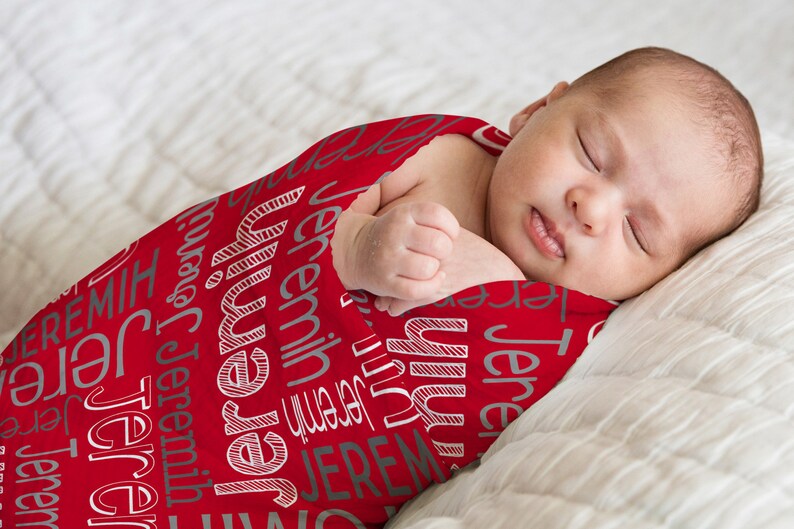 Personalized Swaddle Blanket Hat Set / Baby Name Reveal / Etsy