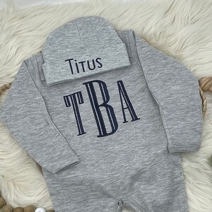 Baby Boy COMING HOME Outfit - Newborn Baby Boy Outfit, Blue Personalized Baby Bodysuit Outfit , Take Home Outfit Newborn Baby Boy Outfit