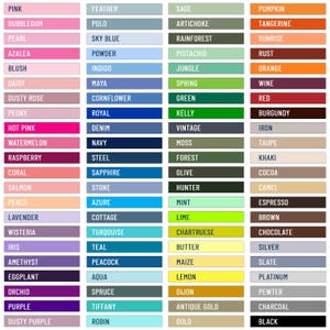 a color chart of different shades of paint