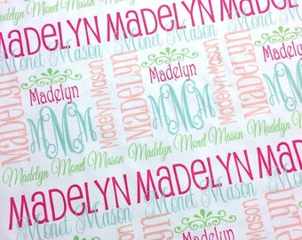 Personalized Baby Name Blanket, Custom Monogram Swaddle Gift – Soft Minky Fleece