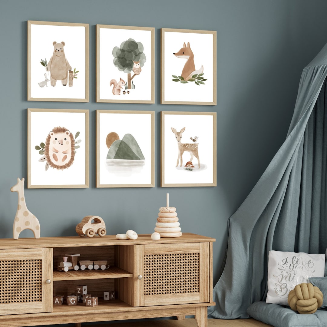 Nursery Decor Woodland Animals Gender Neutral Nursery Woodland Nursery