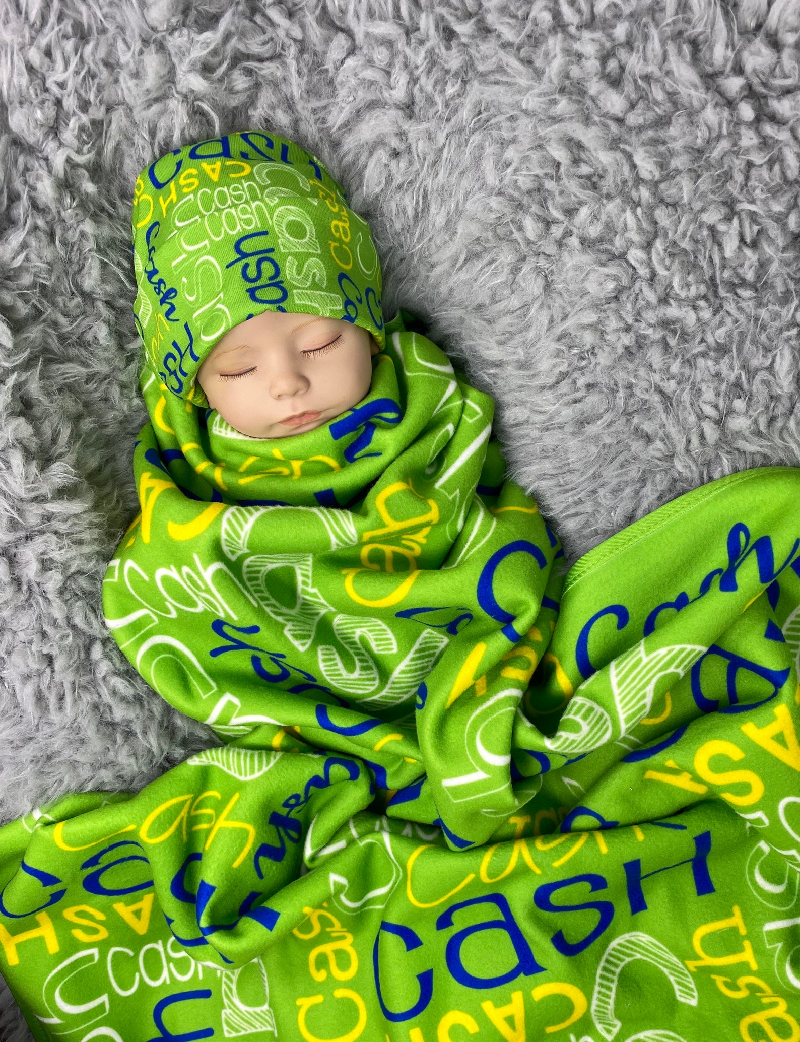 Personalized Baby Blanket, Black Baby Boy Blanket, Baby Name Blanket