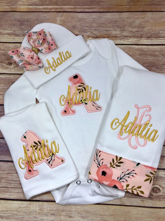 rose gold baby outfit