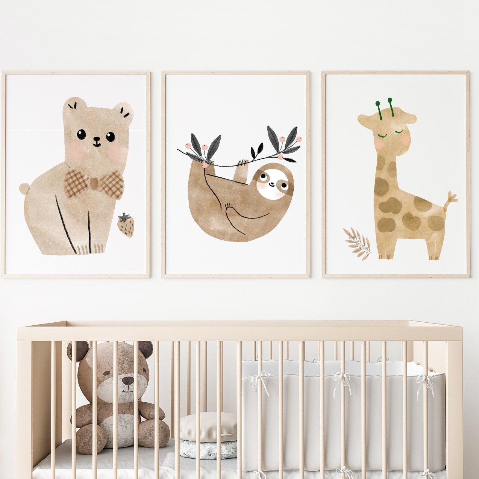 Boho Nursery Decor Set of 6 Boho Kids Room Art Neutral Color - Etsy