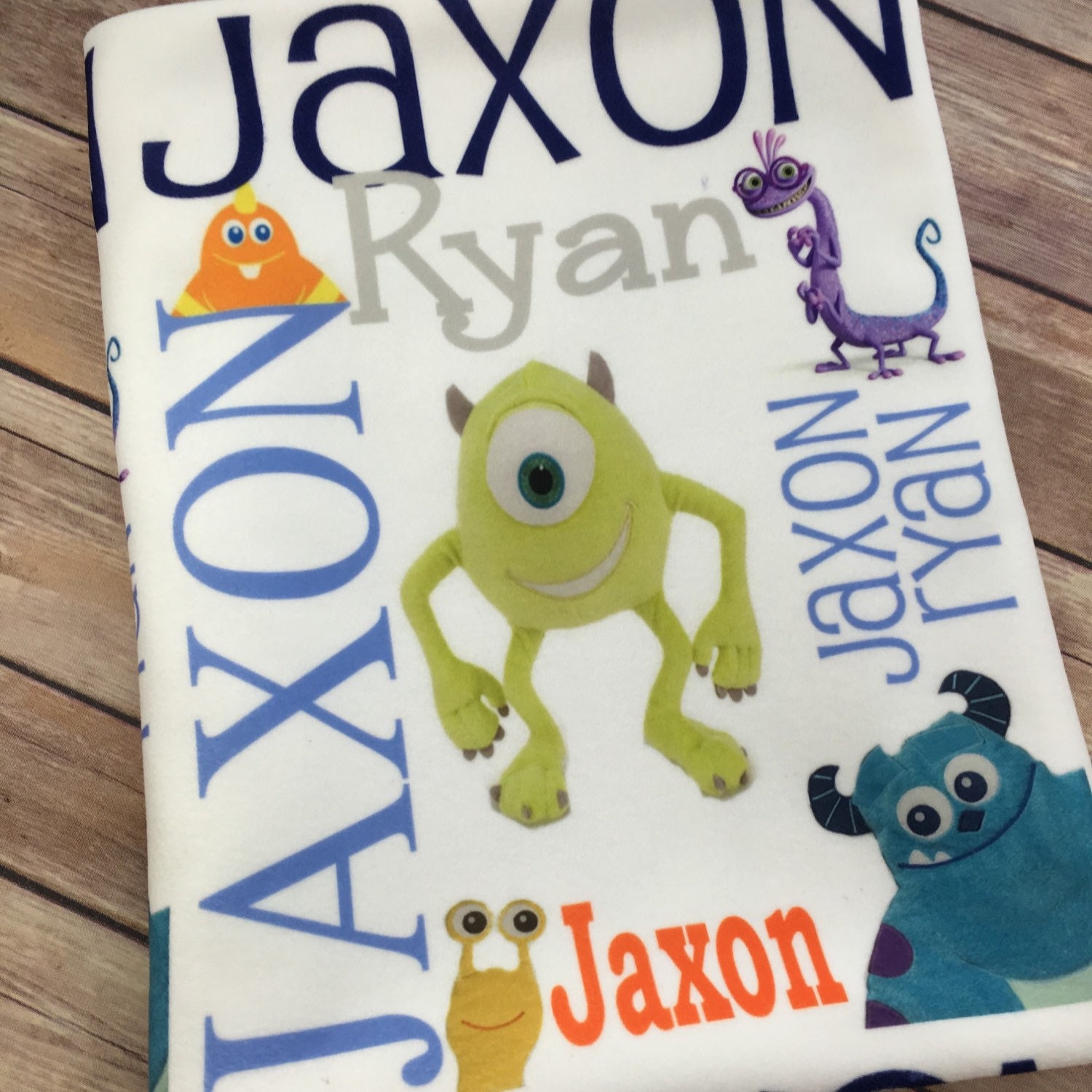Personalized Baby Blanket Monsters Inc Blanket Baby Swaddle Etsy