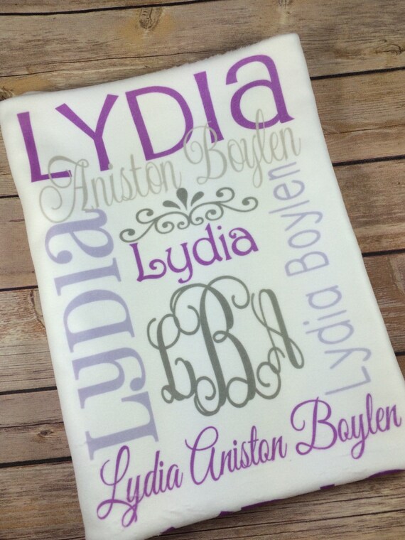 etsy baby name blanket