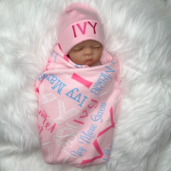Personalized Baby Blanket, Baby Girl Blanket, Baby Name Blanket