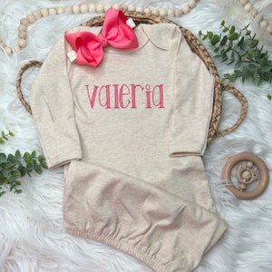 Baby girl coming home outfit monogrammed coming home outfit girls coming home outfit for newborn girl romper Personalized baby shower gift