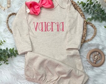 Baby girl coming home outfit monogrammed coming home outfit girls coming home outfit for newborn girl romper Personalized baby shower gift