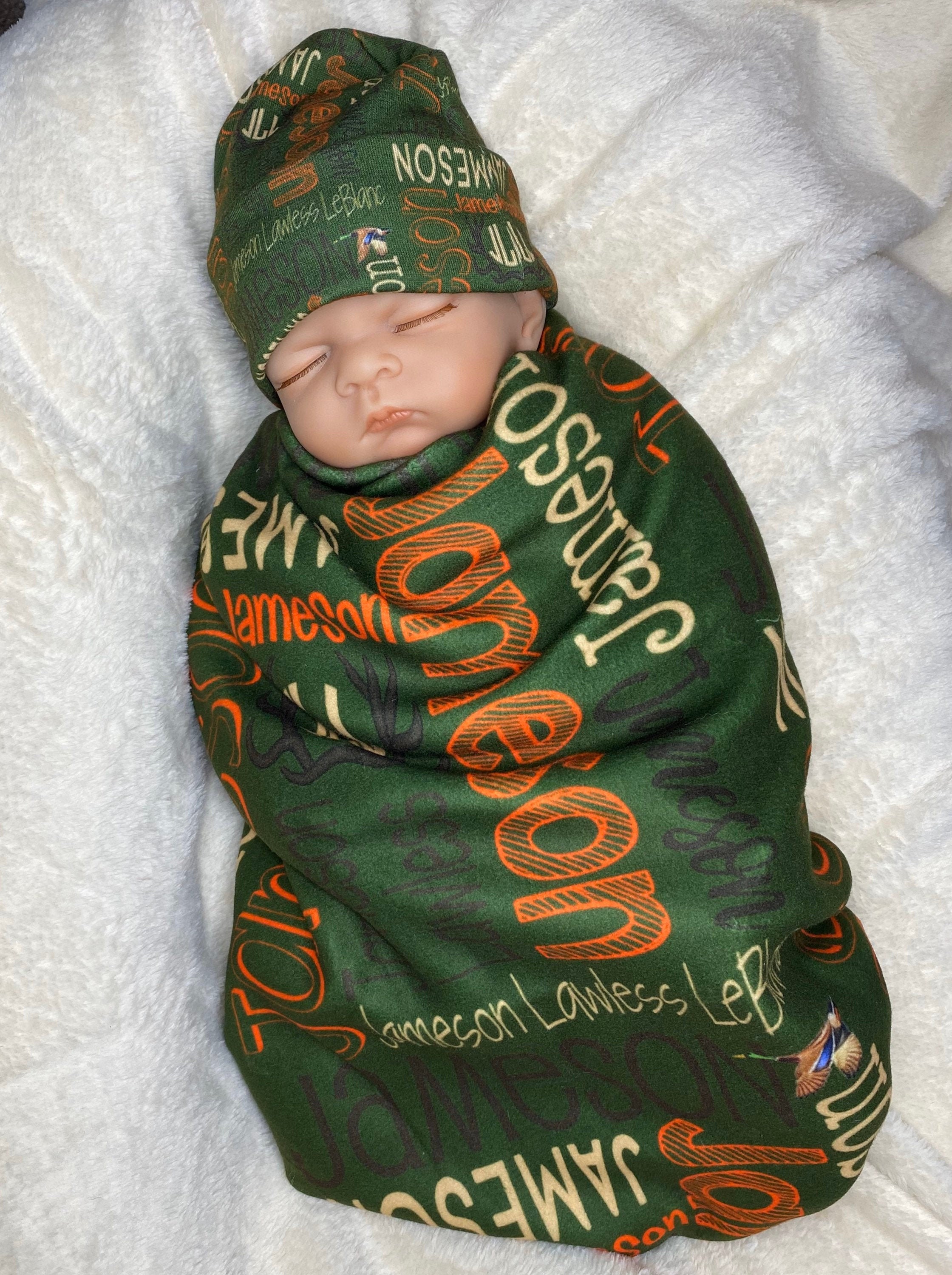 Personalized Baby Blanket Duck Hunting Blanket Monogrammed Etsy