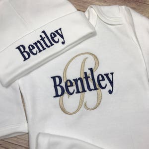 Newborn Boy Coming Home Outfit Baby Boy Take Home Outfit Newborn Outfit Newborn Baby Outfit Personalized Outfit Baby Boy Baby Shower Gift