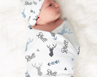 Aijoviko Newborn Swaddle Blanket With Hat Set – Soft, Stretchy Baby Wrap For Boys & Girls (Neutral Colors) - View #11