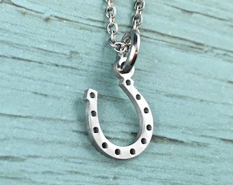 Horseshoe Pendant Small Sterling Horseshoe Charm Sterling Silver Charm Gift for Her Vintage Charm for Charm Bracelets