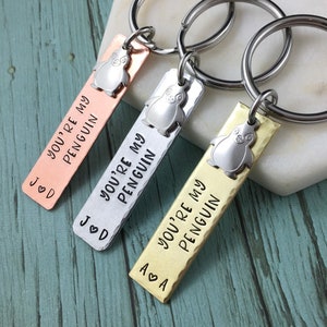 You’re My Penguin Keyring, Personalised Couples Keyring, Penguin Charm, Penguin Gifts, Girlfriend Gift, Boyfriend Gift, Valentines Gift