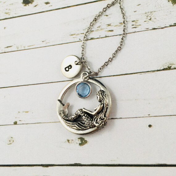 Mermaid sale charm necklace