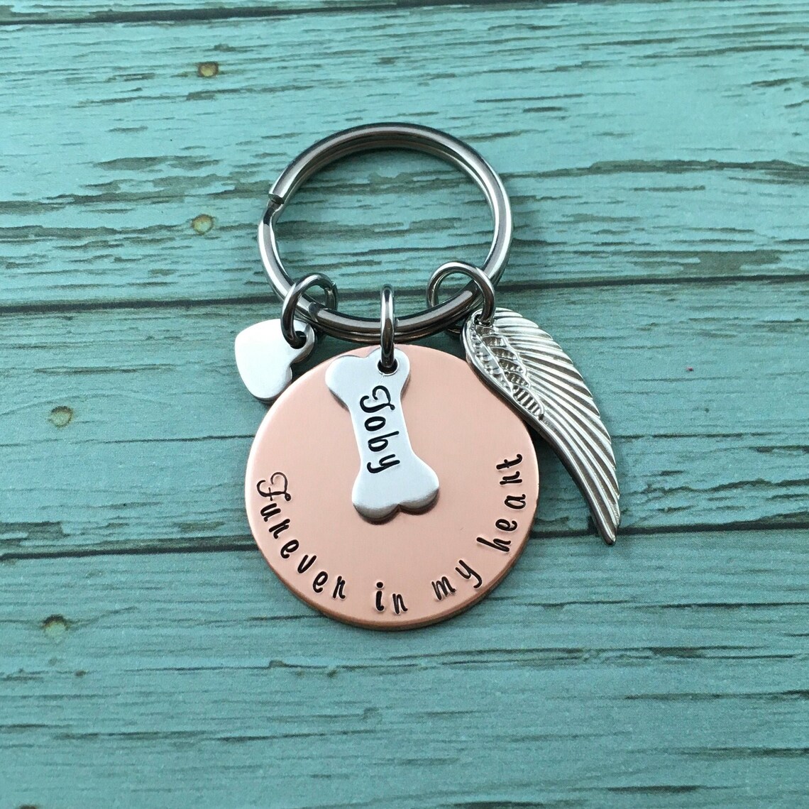 Dog Memorial Keychain Personalised Dog Memorial Gift Etsy