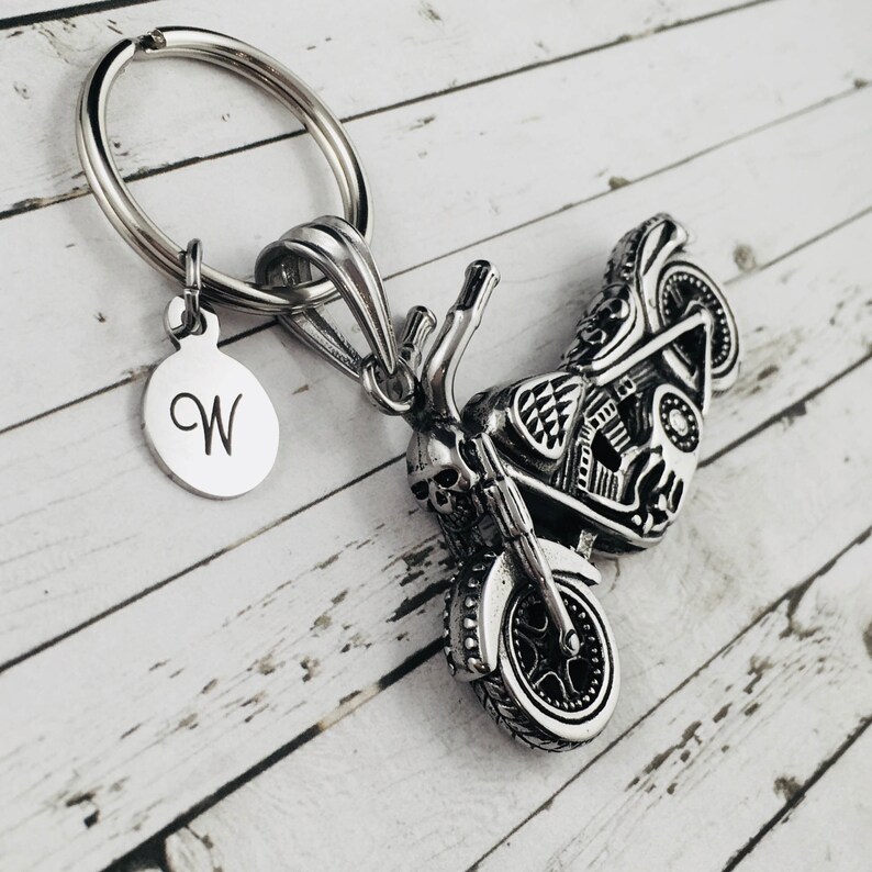 Motorbike Keychain Biker Keychain Biker Gifts Personalised Etsy