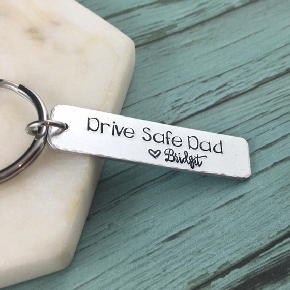 Custom Driver Safe Keychain For Dad Personalized Gift