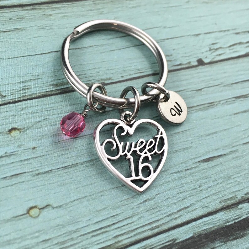 Personalised Sweet 16 Keychain 16th Birthday Gift Gift for Etsy