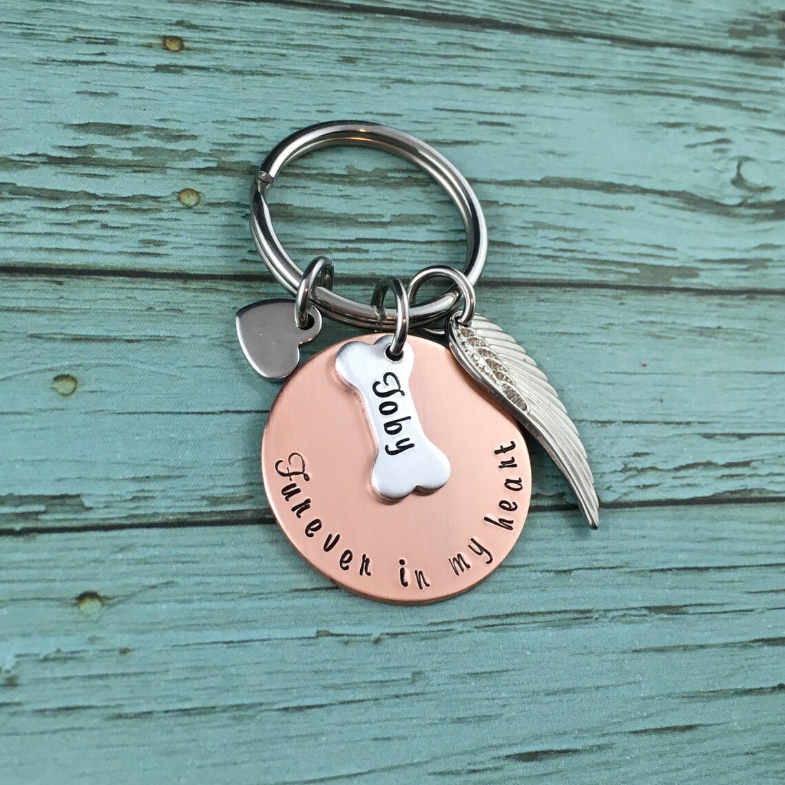 Dog Memorial Keychain Personalised Dog Memorial Gift Etsy