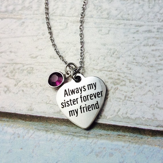 Personalised sister necklace online