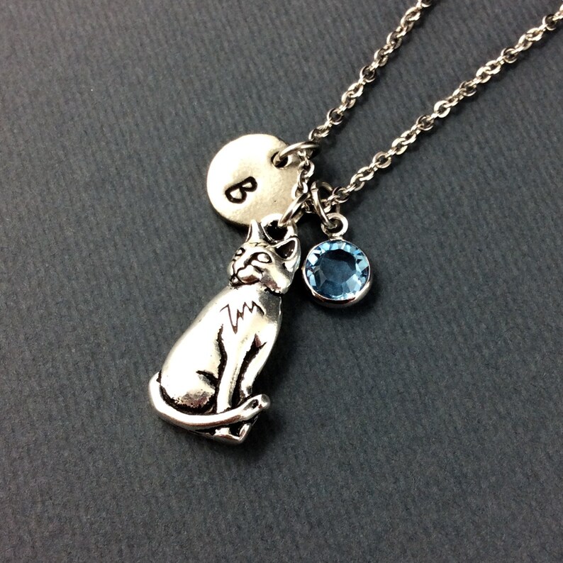 Cat lover Gift Cat Memorial Gift Cat Pendant Silver Or Gold 3-D Cat Charm Gift For Cat Lover Personalised Cat Jewelry Cat Necklace