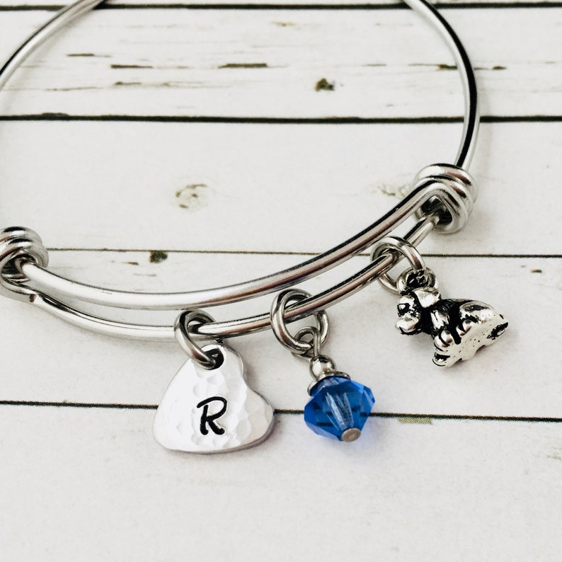 Childrens Charm Bracelet Personalised Steel Expandable Etsy