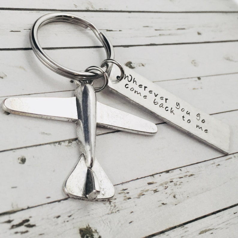 Pilot Keychain Fly Safe Keychain Pilot Gifts Personalised Pilot Graduation Gift Travel Gift Gift For Flight Attendant Traveller Gift