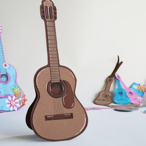 Guitar Book Folding Pattern Tutorial, Cut and Fold, Free printable downloads to personalise your gift image 6