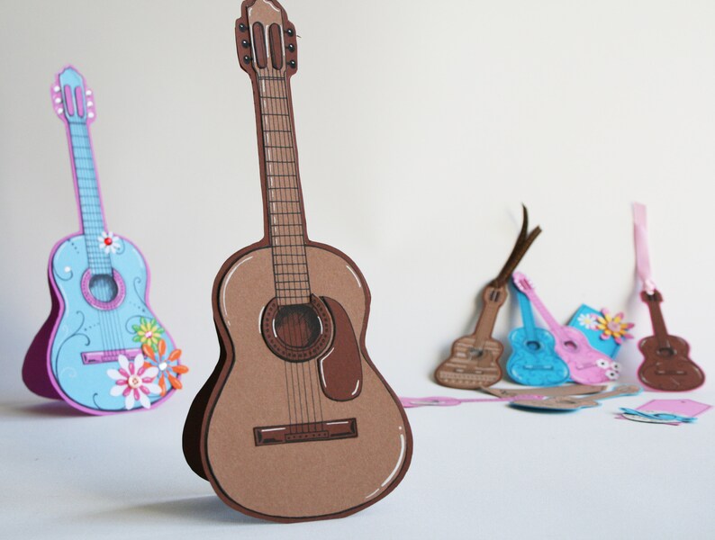 Guitar Book Folding Pattern Tutorial, Cut and Fold, Free printable downloads to personalise your gift image 6