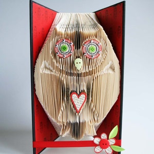 Book Folding Pattern Owl Includes free printable downloads pdf to personalise your gift and full step by step tutorial. image 2
