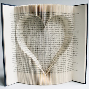 Herzbuch Faltmuster - Valentinstag Geschenk - Muttertagsgeschenk - Hochzeitsgeschenk