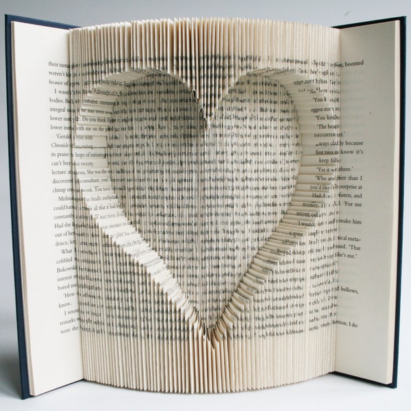 Heart Book Folding Pattern - Valentines gift - Mothers Day Gift - Wedding Gift