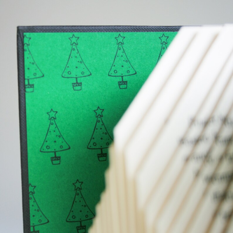 Christmas Tree Book Folding Pattern 2 looks: Free printable | Etsy