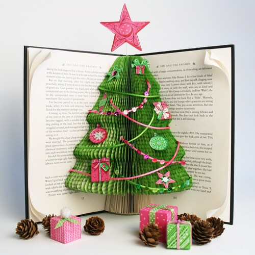 Christmas Tree Book Folding Pattern 2 Looks: Free Printable - Etsy
