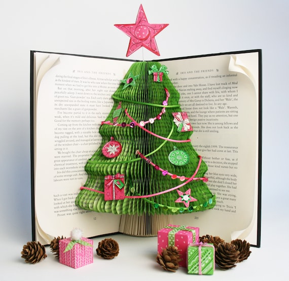 Christmas Tree Book Pattern Tutorial Cut and Stick Free
