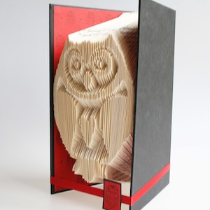 Book Folding Pattern Owl Includes free printable downloads pdf to personalise your gift and full step by step tutorial. image 1