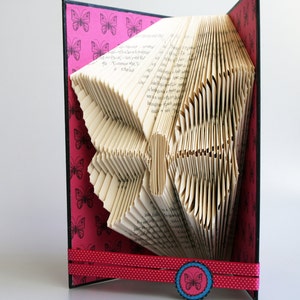 Butterfly Book Folding Pattern: Includes free printable downloads (pdf) to personalise your gift and  full step by step tutorial.