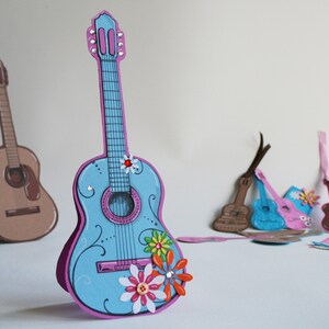 Guitar Book Folding Pattern Tutorial, Cut and Fold, Free printable downloads to personalise your gift image 7